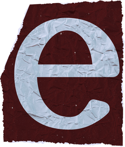 zine ransom cutout letter e