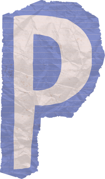 diy zine cutout letter p