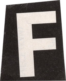 Ransom Letter F Cutout