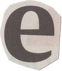 Ransom Cut Out Letter E