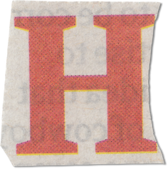 Ransom Cut Out Letter H