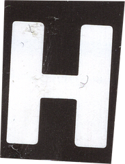 Ransom Letter H Cutout